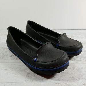Crocs Black Flats SlipOn loafers Sz 7